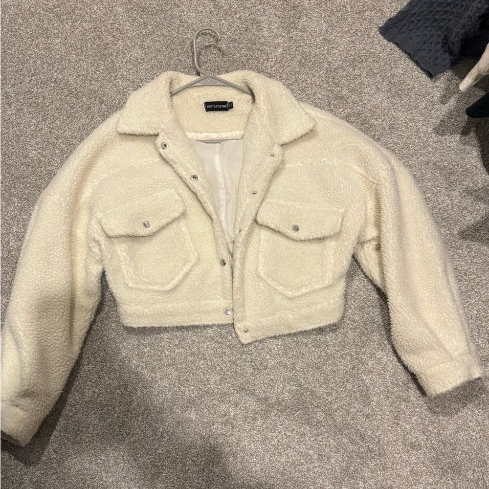 PrettyLittleThing Cream Teddy Jacket